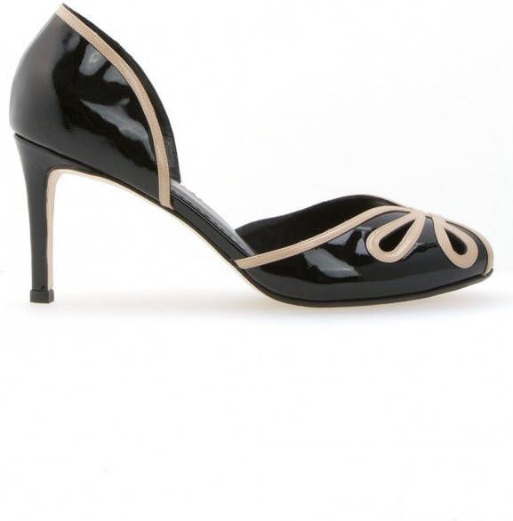 Sarah Chofakian lakleren pumps Zwart