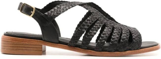 Sarah Chofakian Le Marais leren sandalen Zwart