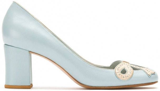 Sarah Chofakian leather pumps Blauw