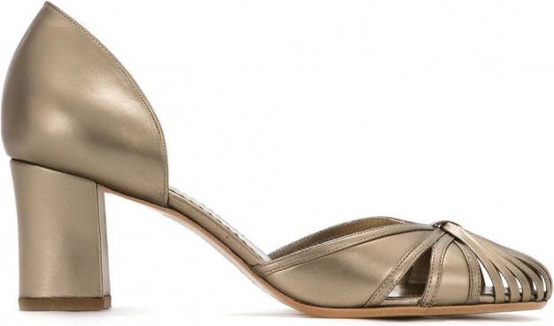 Sarah Chofakian lederen pumps Metallic