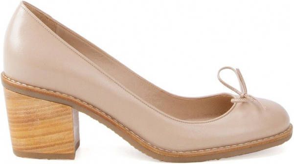 Sarah Chofakian lederen pumps Beige