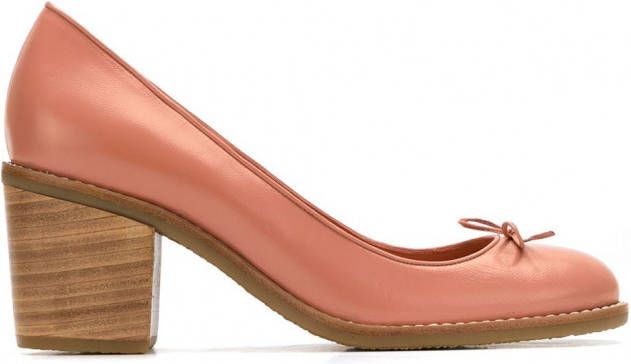 Sarah Chofakian lederen pumps Beige