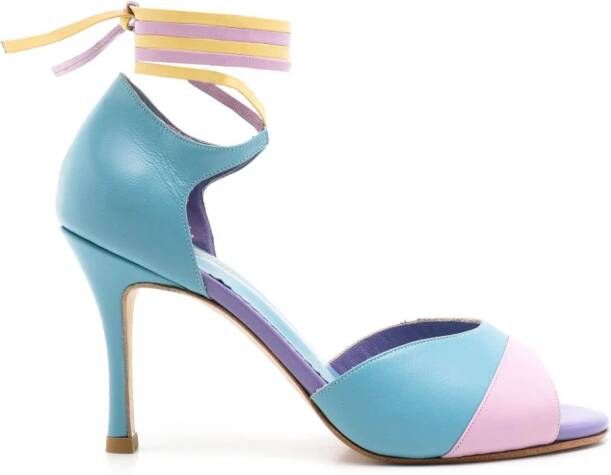 Sarah Chofakian Léon tweekleurige sandalen Blauw