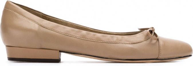 Sarah Chofakian leather ballerinas Beige