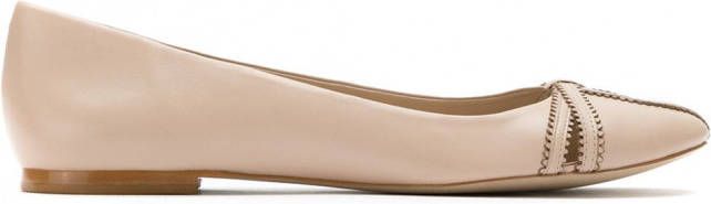 Sarah Chofakian Leren ballerina's Beige