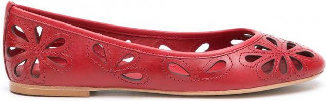 Sarah Chofakian leren ballerinas Rood