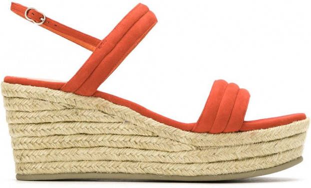 Sarah Chofakian leren plateausandalen Geel