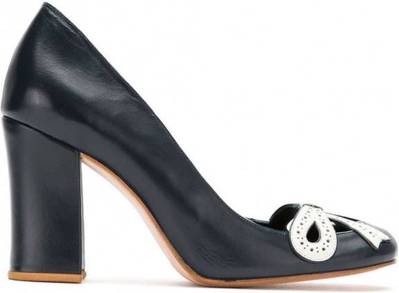 Sarah Chofakian Leren pumps Blauw