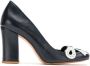 Sarah Chofakian Leren pumps Blauw - Thumbnail 1