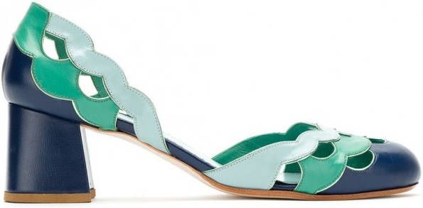 Sarah Chofakian Leren pumps Blauw