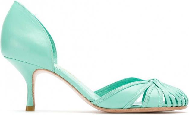 Sarah Chofakian Leren pumps Groen