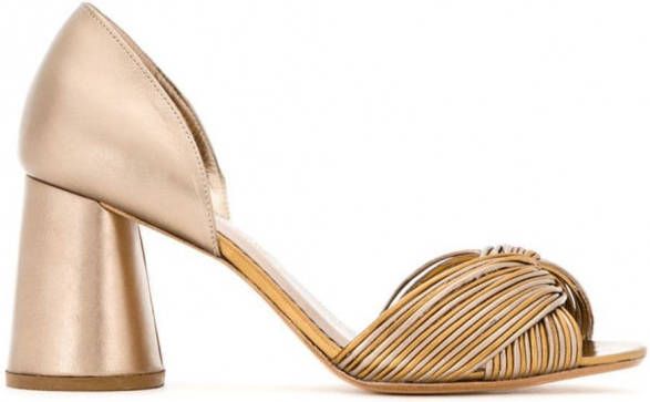 Sarah Chofakian Leren pumps Metallic