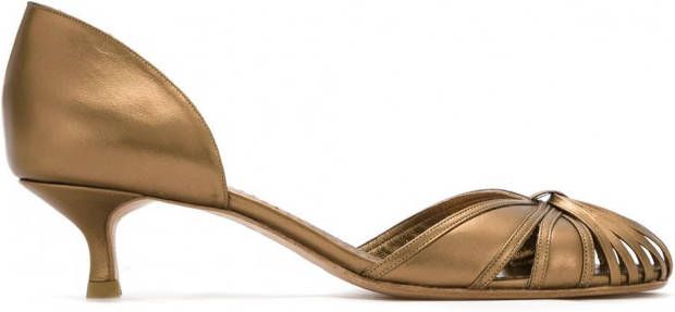 Sarah Chofakian leren pumps Metallic