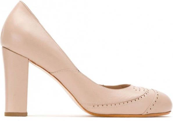 Sarah Chofakian Leren pumps Beige