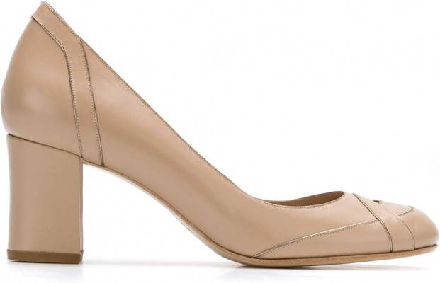 Sarah Chofakian Leren pumps Beige