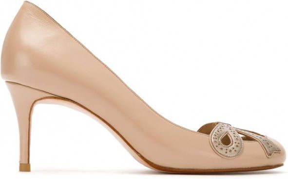 Sarah Chofakian Leren pumps Beige