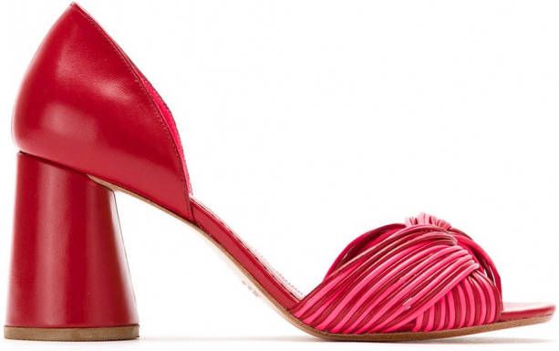 Sarah Chofakian Leren pumps Rood