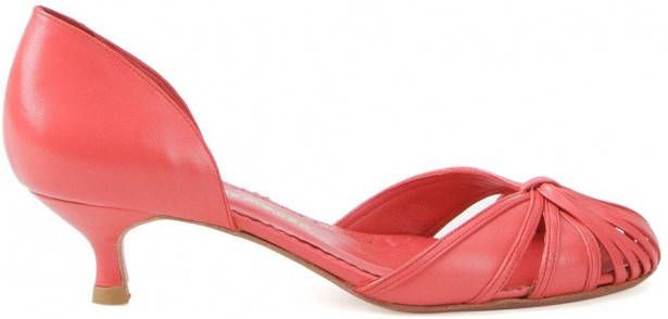 Sarah Chofakian leren pumps Rood