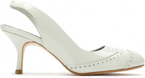 Sarah Chofakian Leren pumps Wit