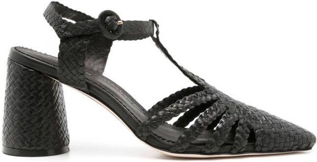 Sarah Chofakian Leren sandalen Zwart