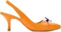 Sarah Chofakian Leren slingback pumps Oranje - Thumbnail 1