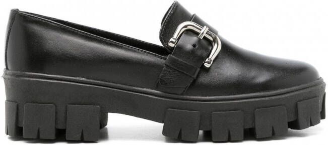 Sarah Chofakian Loafers met gesp Zwart