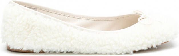 Sarah Chofakian Loby ballerina's met textuur Wit