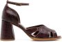 Sarah Chofakian Lucie leren sandalen Bruin - Thumbnail 1