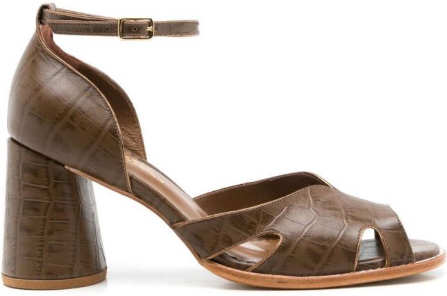 Sarah Chofakian Lucie leren sandalen Bruin