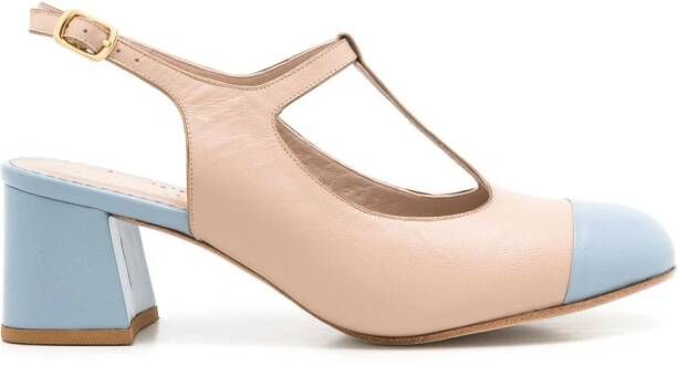 Sarah Chofakian Magie tweekleurige pumps Beige