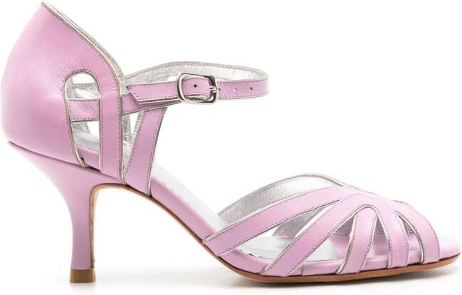 Sarah Chofakian Marcel leren sandalen Roze