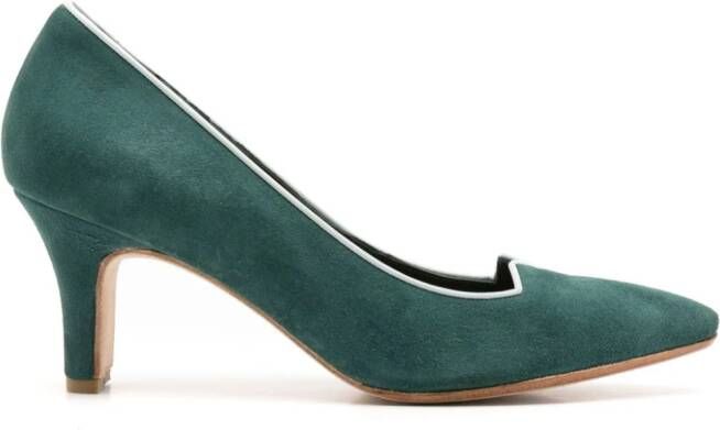 Sarah Chofakian Banoni 75mm leren pumps Groen