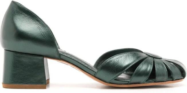 Sarah Chofakian Marjorie pumps met bandjes Groen