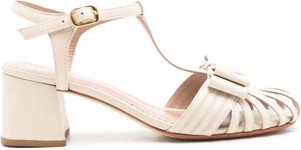 Sarah Chofakian Marly leren sandalen Beige