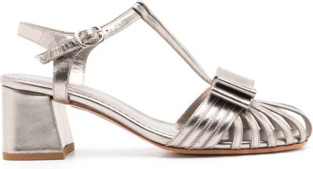 Sarah Chofakian Marly leren sandalen Zilver