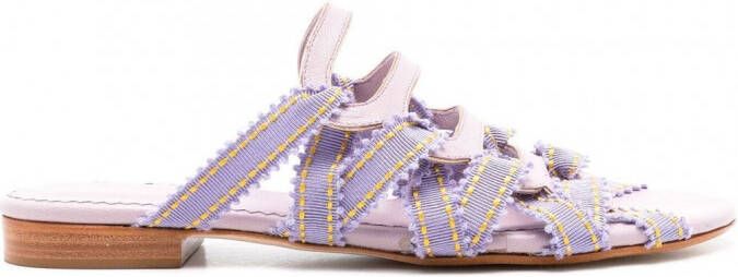 Sarah Chofakian Mia slip-on sandalen Paars