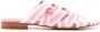 Sarah Chofakian Mia slippers met streepdetail Roze - Thumbnail 1