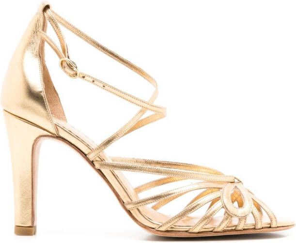 Sarah Chofakian Miuccia leren sandalen Goud