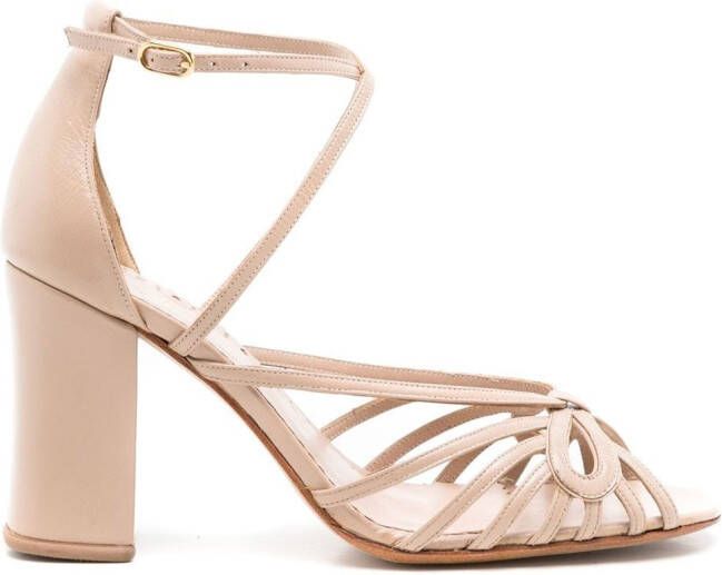 Sarah Chofakian Miuccia sandalen met strik Beige