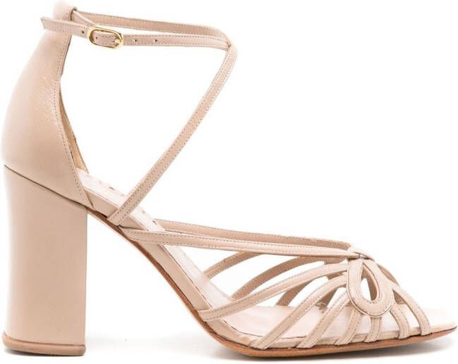 Sarah Chofakian Miuccia sandalen met strik Beige