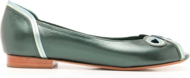 Sarah Chofakian Muniz leren pumps Groen