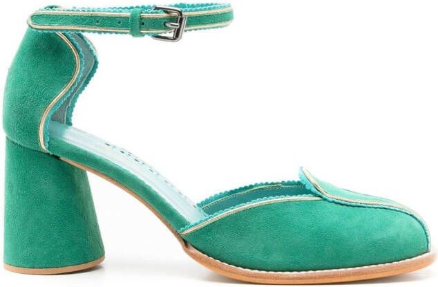 Sarah Chofakian Noell suède pumps Groen