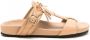 Sarah Chofakian Oregon leren sandalen Beige - Thumbnail 1