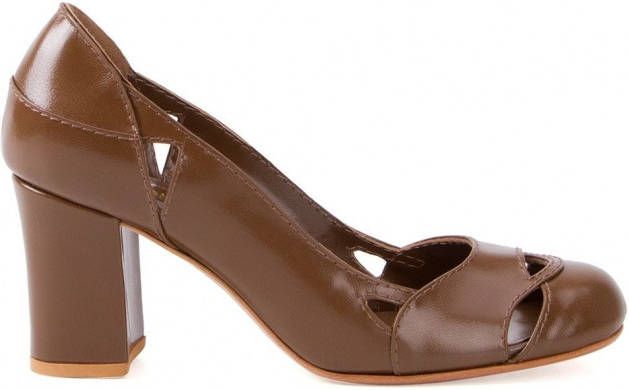 Sarah Chofakian chunky heel pumps Bruin - Foto 2