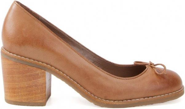 Sarah Chofakian pumps met chunky hak Bruin