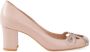 Sarah Chofakian pumps met chunky hak Beige - Thumbnail 1