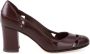 Sarah Chofakian pumps met chunky hak Rood - Thumbnail 1