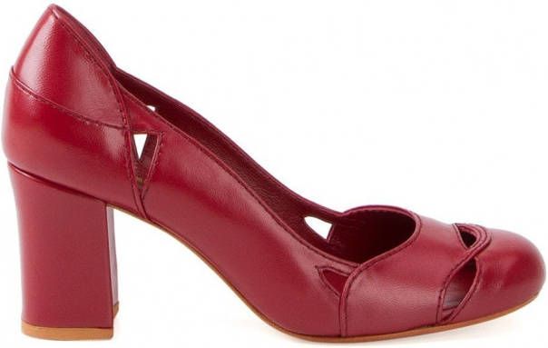 Sarah Chofakian chunky heel pumps Rood