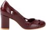 Sarah Chofakian pumps met chunky hak Rood - Thumbnail 1