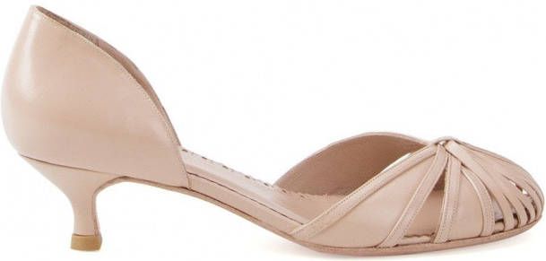 Sarah Chofakian pumps met lage hakken Beige